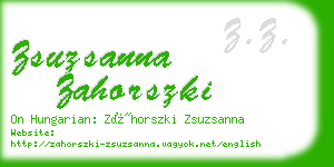 zsuzsanna zahorszki business card